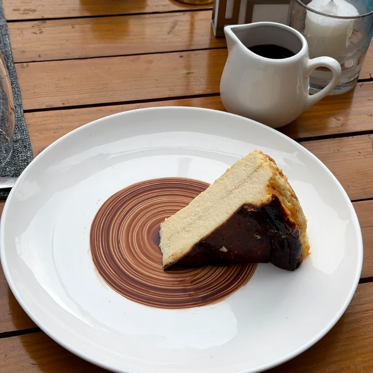 Cake slice with coffee at Sikomoro Lahore