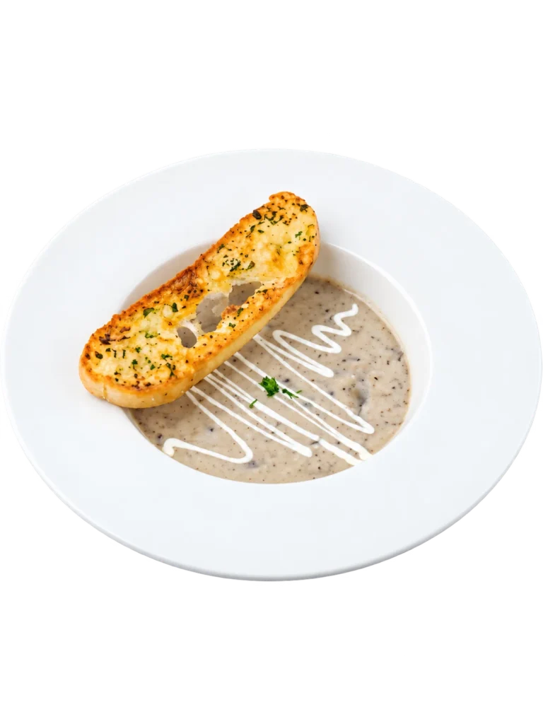 Classic Cream of Mushroom Soup at Sikomoro French Restaurant Lahore